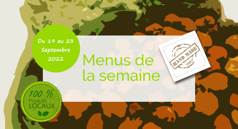 Menu de la semaine César et Marcus du 19 au 23 septembre 2022 - Livraison Monaco