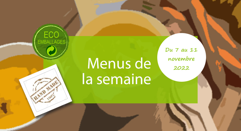 Menu de la semaine César et Marcus du 7 au 11 novembre 2022 - Livraison Monaco