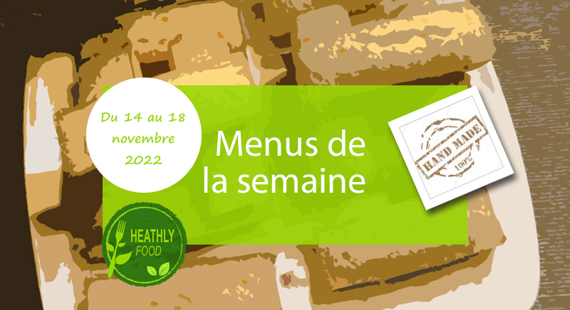 Menu de la semaine César et Marcus du 14 au 18 novembre 2022 - Livraison Monaco